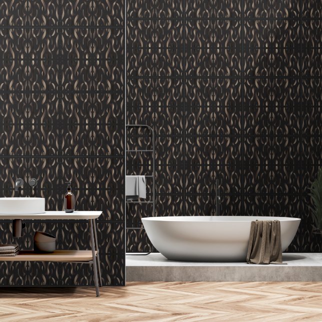 Papel Pintado Laberinto Moderno de Lujo (Baño)