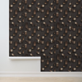 Papel Pintado Laberinto Moderno (Metálico) de Lujo