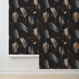 Papel Pintado Laberinto Moderno (Pintura Metálica) De Lujo