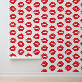 Papel Pintado Labios Rojos, Labios Rojos, Beso, Patrón De Labios