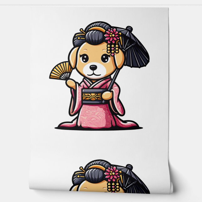 Papel Pintado Labrador perro recuperador Kimono (Desenrollar)