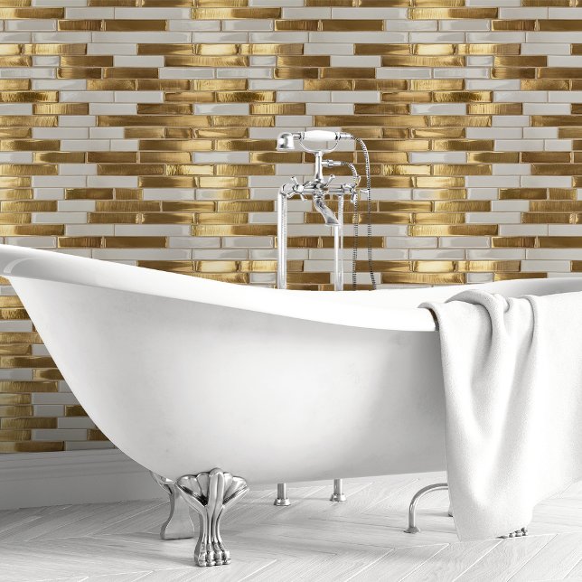 Papel Pintado Ladrillo de Baldosa de Oro Moderno (Subido por el creador)