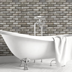 Papel Pintado Ladrillo Gris Apenado