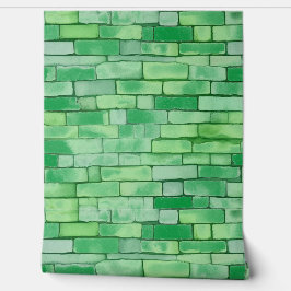 Papel Pintado Ladrillos acuáticos Kelly Green Seamless Patterns