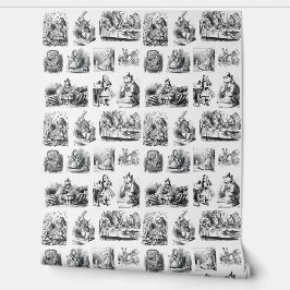 Papel Pintado Las aventuras de Alicia en el patrón de las maravi