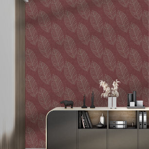 Papel Pintado Las Hojas Botánicas Modernas Del Boho Sobre Tela R