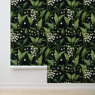 Papel Pintado Las lirios vintage del valle art nouveau