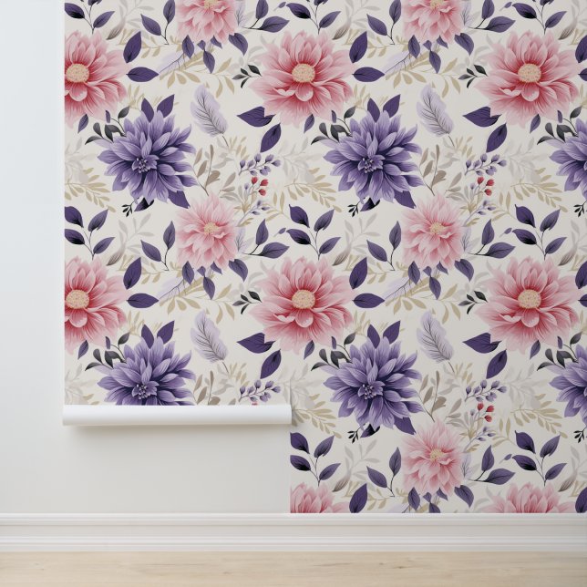 Papel pintado Lavanda Dahlia Sueño (Solicitud)
