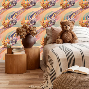 Papel Pintado Lavanda de melena de pipa Gatos Diversión Jugador