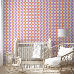 Papel Pintado Lavanda y diamantes suaves Naranjas