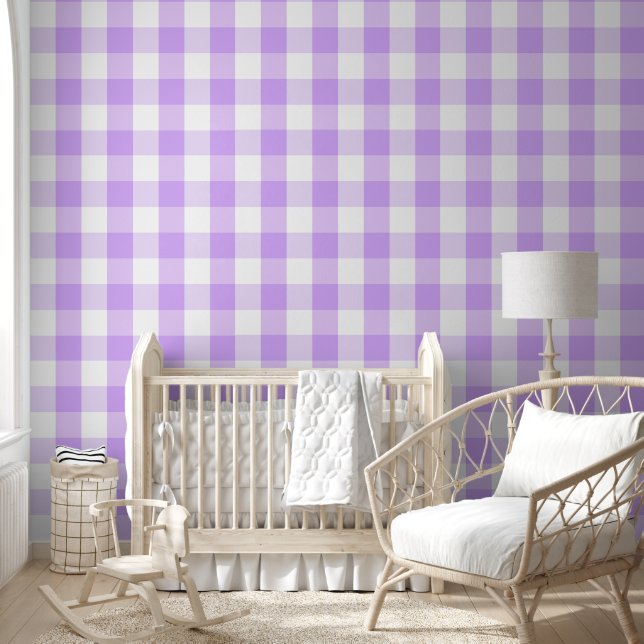 Papel Pintado Lavender Gingham (Niños)