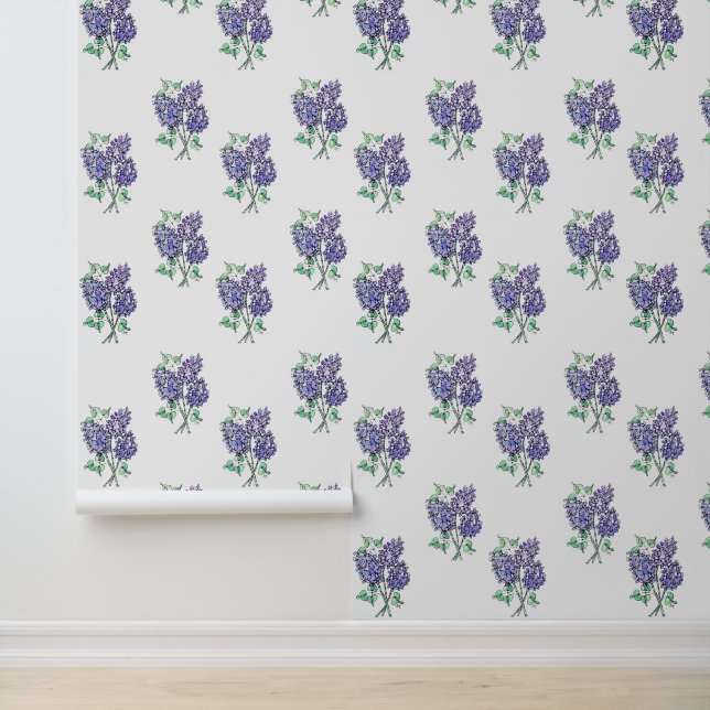 Papel Pintado Lavender Lilacs - Papel de escritorio Peel & Stick (Solicitud)