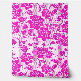 Papel Pintado Lazo floral rosado de bonito