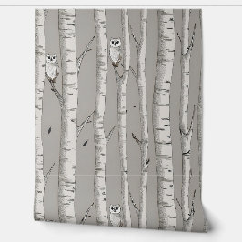 Papel Pintado Lechuzas En Árboles De Aves