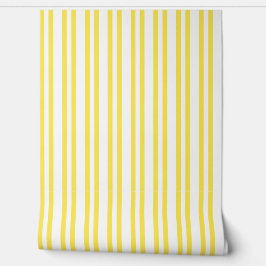 Papel Pintado Lemon Citrus Vertical Stripe Wallpaper