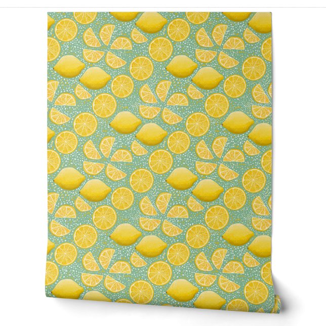 Papel pintado Lemon Dash (Desenrollar)