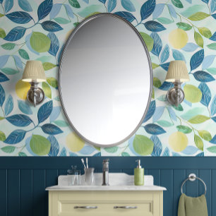 Papel Pintado Lemon Grove Bliss - azul, verde, amarillo - orgáni