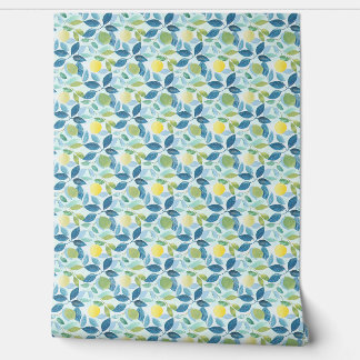 Papel Pintado Lemon Grove Mini Blue, Green, Yellow Organic