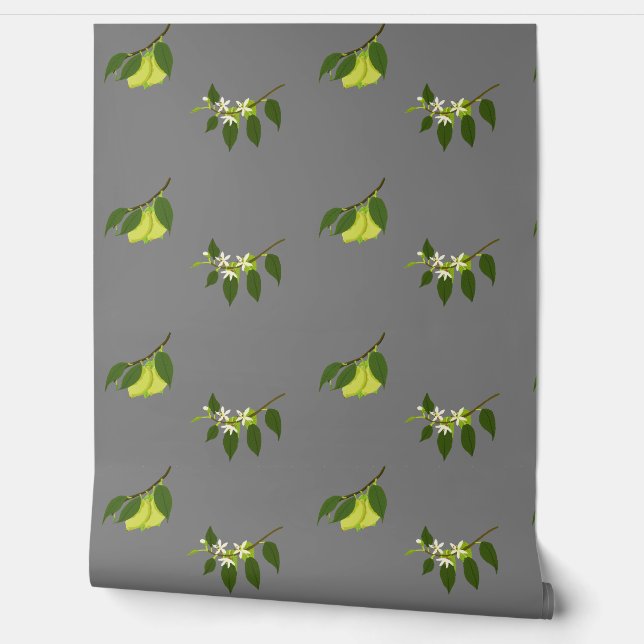 Papel Pintado Lemons and lemon flowers (Desenrollar)