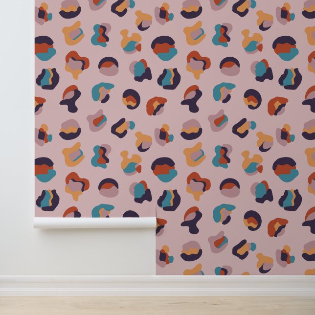 Papel Pintado Leopard Animal Pink Moderno (Solicitud)