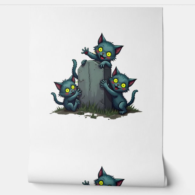 Papel Pintado Levantamiento de Gatito Zombie (Desenrollar)