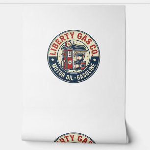 Papel Pintado Liberty Gas Co Patriótica Patriótica Gasolinera Mo