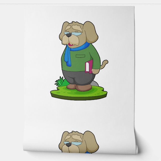 Papel Pintado Libro del profesor de perro (Desenrollar)