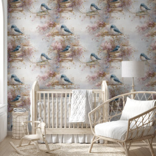 Papel Pintado Libros de época y Bluebirds