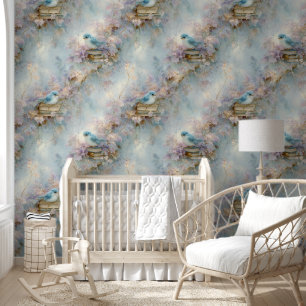 Papel Pintado Libros de época y Bluebirds