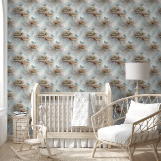 Papel Pintado Libros de época y Bluebirds