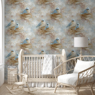 Papel Pintado Libros de época y Bluebirds