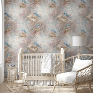 Papel Pintado Libros de época y Bluebirds