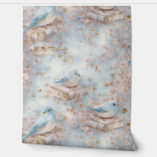 Papel Pintado Libros de época y Bluebirds