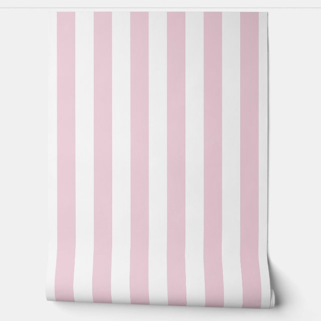 Papel Pintado Light Pink Peony Stripes (Desenrollar)