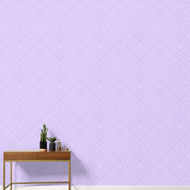 Papel Pintado Lilac Diamond Geométrico Púrpura (Pasillo)