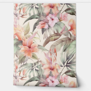 Papel Pintado Lilies de la selva tropical hawaiana