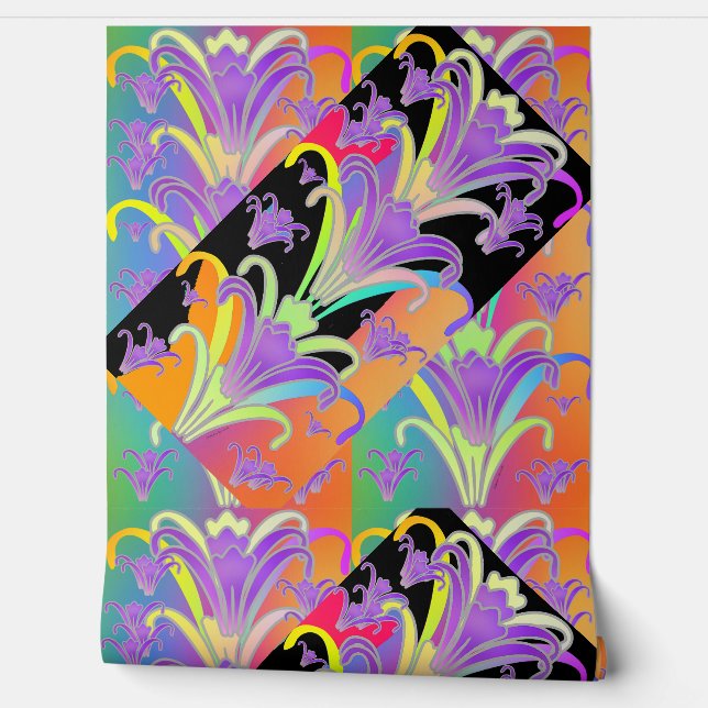 Papel Pintado Lilies direccionales (Desenrollar)