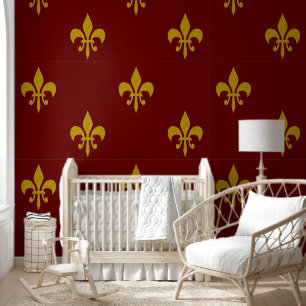 Papel Pintado Lily Dorada - lujo real 2a