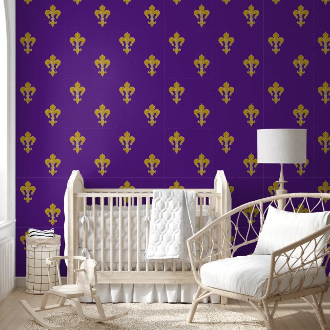 Papel Pintado Lily Dorada - lujo real 3a (Niños)