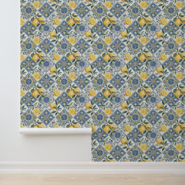 Papel Pintado Limón Acuarela Azul