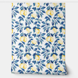 Papel Pintado Limón Acuarela Azul