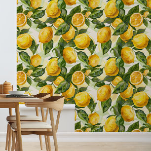 Papel Pintado Limones acuarela Cocina Guardería 