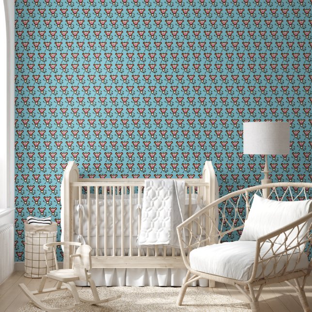 Papel Pintado linda niñera de mono bebé (Niños)