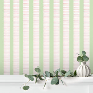 Papel Pintado Lindo Estampado Rosa Verde Pastel Femenino