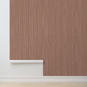 Papel Pintado Línea de Doodle dibujada a mano de Mocha Mousse Ab