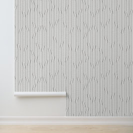 Papel Pintado Líneas abstractas de calma Gris