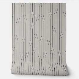 Papel Pintado Líneas abstractas de calma Gris