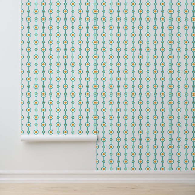 Papel Pintado Líneas alegres con puntos: un patrón juguetón (Solicitud)