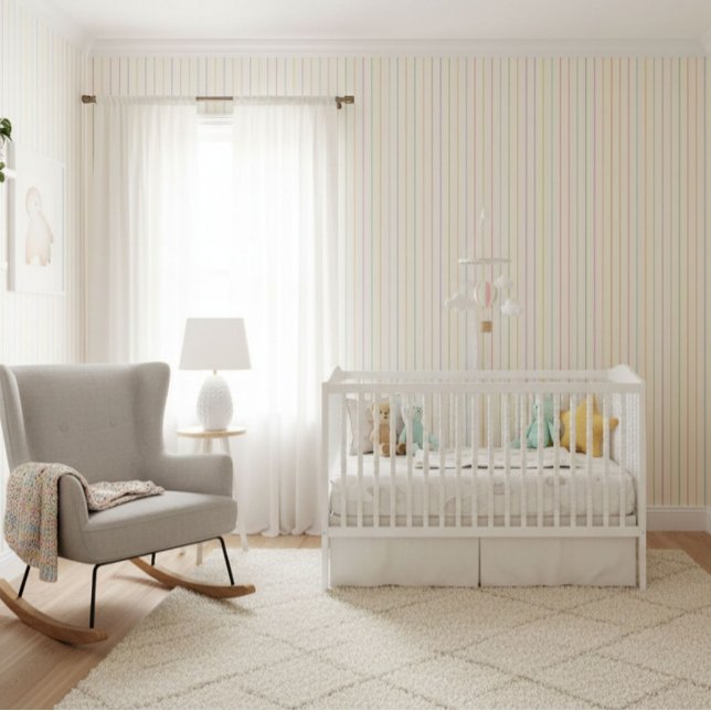Papel Pintado Líneas Anne Arcoíris Pastel (Subido por el creador)