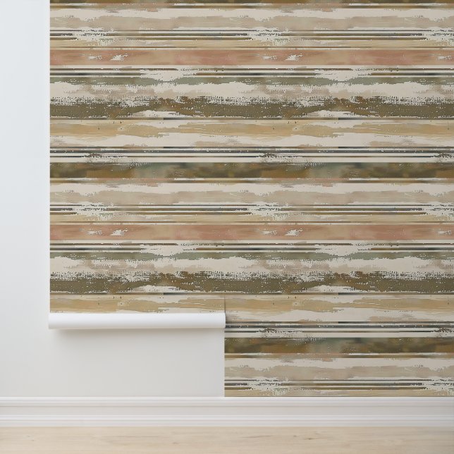 Papel Pintado Líneas artísticas esbozadas horizontalmente tinta  (Solicitud)